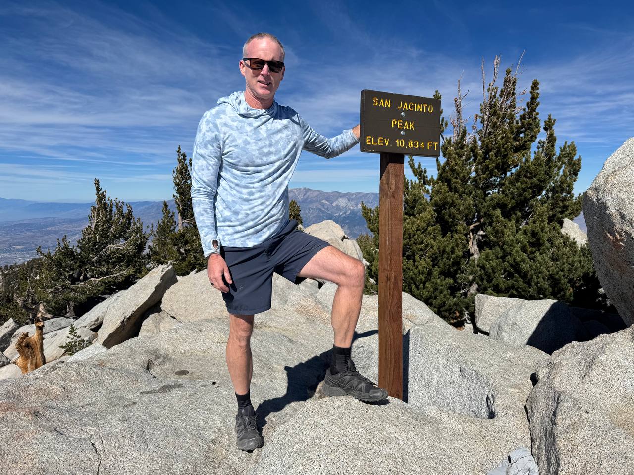 Karl Mason at San Jacinto Peak, 10,834 ft